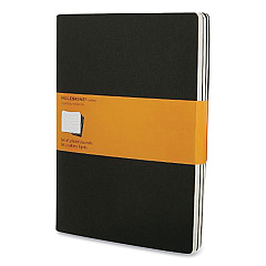 Moleskine Cahier Journal, 1-Subject, Narrow Rule, Black Cover, 10 x 7.5 Sheets, 3/Pack (HBG705038)