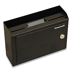 Honeywell Drop Box Safe with Keys, 9.9 x 3 x 7.1, 0.12 cu ft, Black (HWL6204)