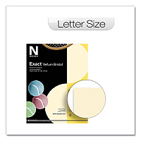 Neenah Exact Vellum Bristol Cover Stock, 67 lb Bristol Weight, 8.5 x 11, Ivory, 250/Pack (NEE8136882368)