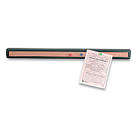 Officemate Verticalmate Plastic Cork Bar, 19 x 0.88 x 1.5, Fabric Panel Mount, Gray (OIC29212)
