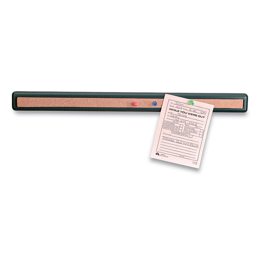 Officemate Verticalmate Plastic Cork Bar, 19 x 0.88 x 1.5, Fabric Panel Mount, Gray (OIC29212)