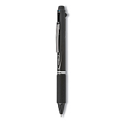 Pentel EnerGel 3 Multi-Color Gel Pen, Retractable, Fine 0.5 mm, Black/Blue/Red Ink, Gray Barrel (PENBLC35N)