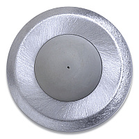 Tell Convex Wall Bumper, 2.5" x 0.75" x 2.5", Satin Chrome/Gray (PFQDT100085)