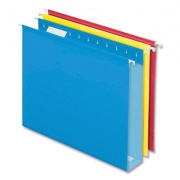 Pendaflex Colored Reinforced Hanging Folders, Letter Size, 1/5-Cut Tabs, Assorted Colors, 12/Box (D99973)