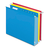 Pendaflex Colored Reinforced Hanging Folders, Letter Size, 1/5-Cut Tabs, Assorted Colors, 12/Box (PFXD99973)