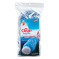 Mr. Clean SuperMop with Magic Eraser Mop Refill, Cotton, Blue (PGC446997)
