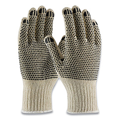 PIP PVC-Dotted Cotton/Polyester Work Gloves, Small, Gray/Black, 12 Pairs (PID36110PDDS)
