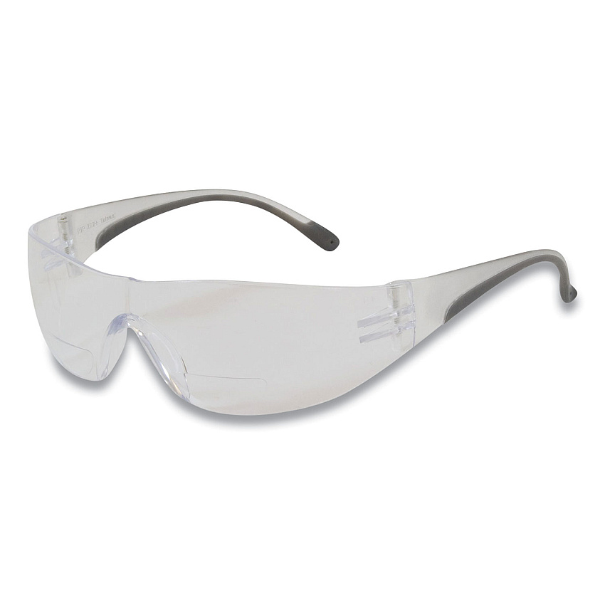 Bouton Zenon Z12R Rimless Optical Eyewear with 2-Diopter Bifocal Reading-Glass Design, Scratch-Resistant, Clear Lens, Gray Frame (PID250270020)