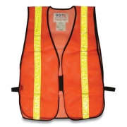 PIP Hook and Loop Safety Vest, One Size Fits Most, Hi-Viz Orange with Yellow Prismatic Tape (300EVORPOR)