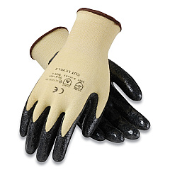 G-Tek KEV Seamless Knit Kevlar Gloves, Large, Yellow/Black, 12 Pairs (PID09K1450L)