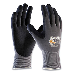 MaxiFlex Ultimate Seamless Knit Nylon Gloves, Nitrile Coated MicroFoam Grip on Palm and Fingers, X-Large, Gray, 12 Pairs (PID34874XL)