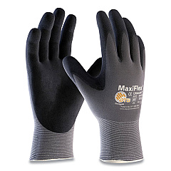 MaxiFlex Ultimate Seamless Knit Nylon Gloves, Nitrile Coated MicroFoam Grip on Palm and Fingers, Medium, Gray, 12 Pairs (PID34874M)