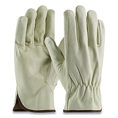 PIP Top-Grain Pigskin Leather Drivers Gloves, Economy Grade, Large, Gray (PID70361L)