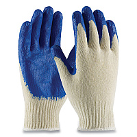 PIP Seamless Knit Cotton/Polyester Gloves, Regular Grade, Small, Natural/Blue, 12 Pairs (PID39C122S)