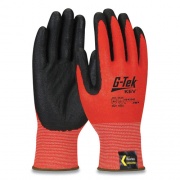 G-Tek KEV Hi-Vis Seamless Knit Kevlar Gloves, X-Large, Red/Black (09K1640XL)