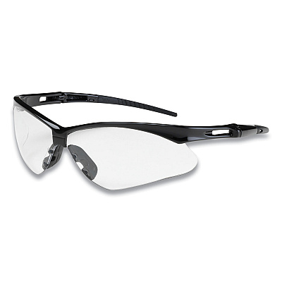 Bouton Anser Optical Safety Glasses, Anti-Fog, Scratch-Resistant, Clear Lens, Black Frame (PID250AN10111)