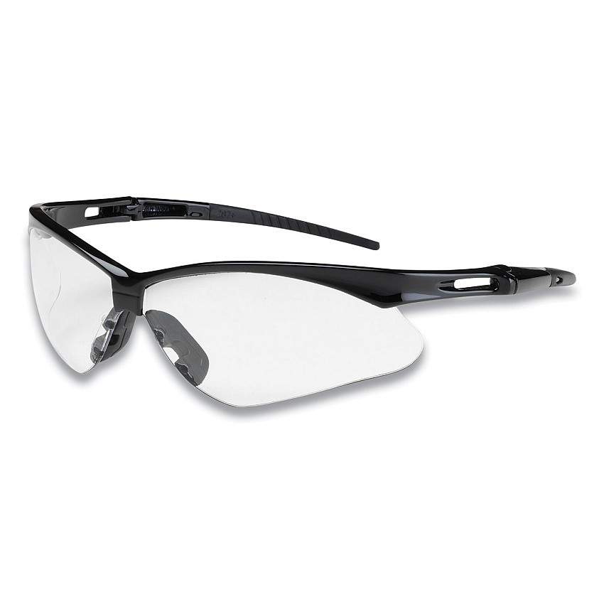 Bouton Anser Optical Safety Glasses, Anti-Fog, Scratch-Resistant, Clear Lens, Black Frame (PID250AN10111)