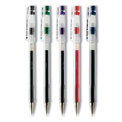 Pilot G-TEC-C Ultra Gel Pen, Stick, Extra-Fine 0.4 mm, Assorted Ink and Barrel Colors, 5/Pack (PIL35480)