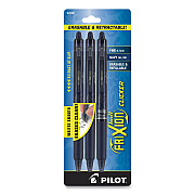 Pilot FriXion Clicker Erasable Gel Pen, Retractable, Fine 0.7 mm, Navy Ink, Navy Barrel, 3/Pack (PIL31468)