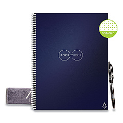Rocketbook Core Smart Notebook, Dotted Rule, Midnight Blue Cover, (16) 11 x 8.5 Sheets (RKBEVRLRCDF)