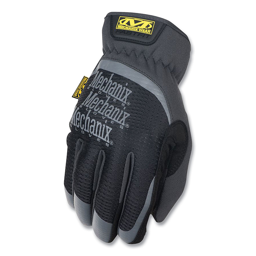 Mechanix Wear FastFit Work Gloves, Black/Gray, Large (RTSMFF05010)