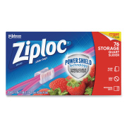 Ziploc Slider Storage Bags, 1 qt, 5.88" x 7.88", Clear, 9/Carton (316490)