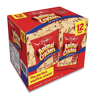 Stauffer's Animal Crackers, 1.5 oz Bag, 12/Box (SFF10173)
