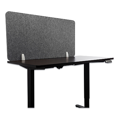 Lumeah Desk Screen Cubicle Panel and Office Partition Privacy Screen, 47 x 1 x 23.5, Polyester, Gray (GN1LUDS48241G)