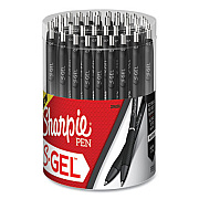 Sharpie High-Performance Gel Pen, Retractable, Medium 0.7 mm, Black Ink, Black Barrel, 36/Pack (SAN2096180)