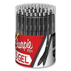 Sharpie High-Performance Gel Pen, Retractable, Medium 0.7 mm, Black Ink, Black Barrel, 36/Pack (SAN2096180)