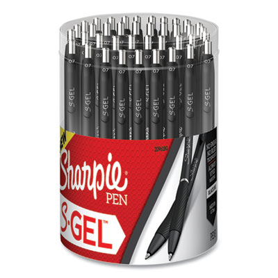 Sharpie High-Performance Gel Pen, Retractable, Medium 0.7 mm, Black Ink, Black Barrel, 36/Pack (SAN2096180)