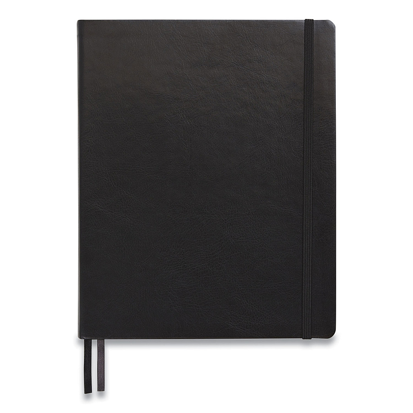TRU RED Flexible-Cover Business Journal, 1-Subject, Narrow Rule, Black Cover, (128) 10 x 8 Sheets (TUD24377303)