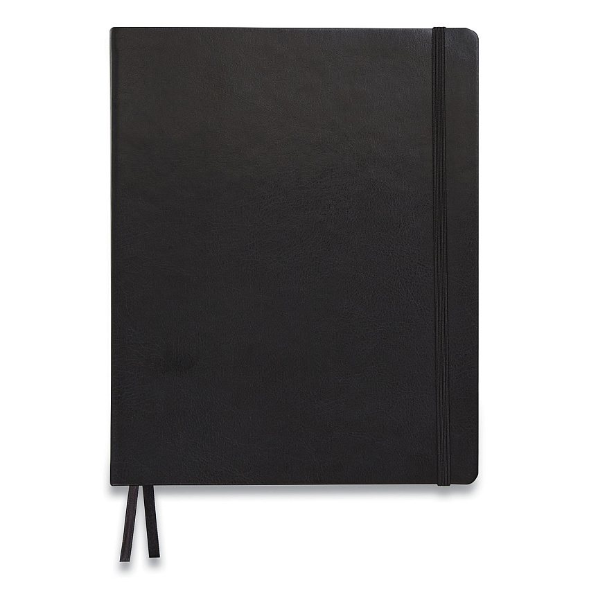 TRU RED Flexible-Cover Business Journal, 1-Subject, Dotted Rule, Black Cover, (128) 10 x 8 Sheets (TUD24377315)