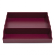 TRU RED Divided Stackable Plastic Tray, 2 Compartments, 9.44 x 9.84 x 1.77, Purple (24380380)