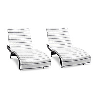 Las Rayas Chaise Cover 30x85 Light Grey, Case Of 12 (CC-HS3085LG-2PK-CS)