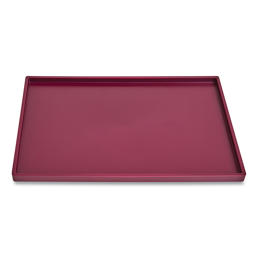 TRU RED Slim Stackable Plastic Tray, 6.85 x 9.88 x 0.47, Purple (TUD24380415)