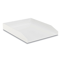 TRU RED Front-Load Stackable Plastic Document Tray, 1 Section, Letter Size Files, 9.8 x 12.24 x 1.75, White (TUD24380417)