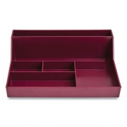 TRU RED Plastic Desktop Organizer, 6 Compartments, 6.81 x 9.84 x 2.75, Purple (24380425)