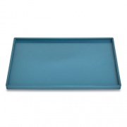 TRU RED Slim Stackable Plastic Tray, 6.85 x 9.88 x 0.47, Teal (24380426)