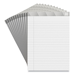 TRU RED Notepads, Wide/Legal Rule, 50 White 8.5 x 11.75 Sheets, 12/Pack (TUD24419915)