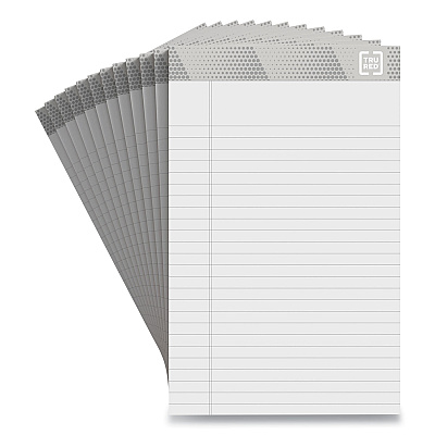 TRU RED Notepads, Narrow Rule, 50 White 5 x 8 Sheets, 12/Pack (TUD24419917)