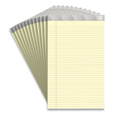 TRU RED Notepads, Wide/Legal Rule, 50 Canary-Yellow 8.5 x 14 Sheets, 12/Pack (TUD24419918)