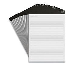 TRU RED Notepads, Narrow Rule, 50 White 8.5 x 11.75 Sheets, 12/Pack (TUD24419919)
