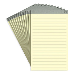 TRU RED Notepads, Wide/Legal Rule, 50 Canary-Yellow 8.5 x 14 Sheets, 12/Pack (TUD24419920)