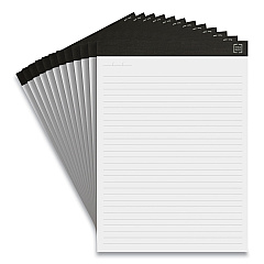 TRU RED Notepads, Wide/Legal Rule, 50 White 8.5 x 11.75 Sheets, 12/Pack (TUD24419921)