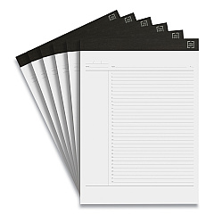 TRU RED Notepads, Project-Management Format, 50 White 8.5 x 11.75 Sheets, 6/Pack (TUD24419924)