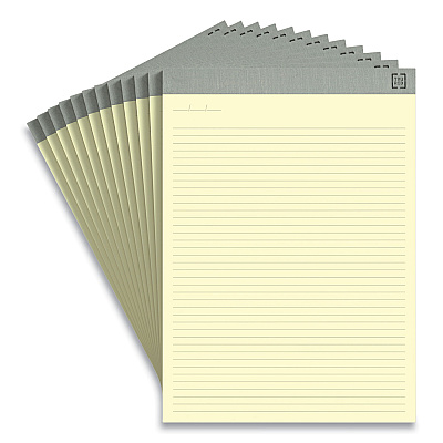TRU RED Notepads, Narrow Rule, 50 Canary-Yellow 8.5 x 11.75 Sheets, 12/Pack (TUD24419925)