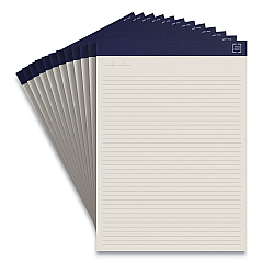 TRU RED Notepads, Narrow Rule, 50 Ivory 8.5 x 11.75 Sheets, 12/Pack (TUD24419926)