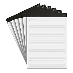 TRU RED Notepads, Meeting-Minutes/Notes Format, 50 White 8.5 x 11.75 Sheets, 6/Pack (TUD24419927)