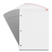 TRU RED Notepads, Dotted Rule (4 sq/in), 50 White 8.5 x 11.75 Sheets, 12/Pack (24419929)